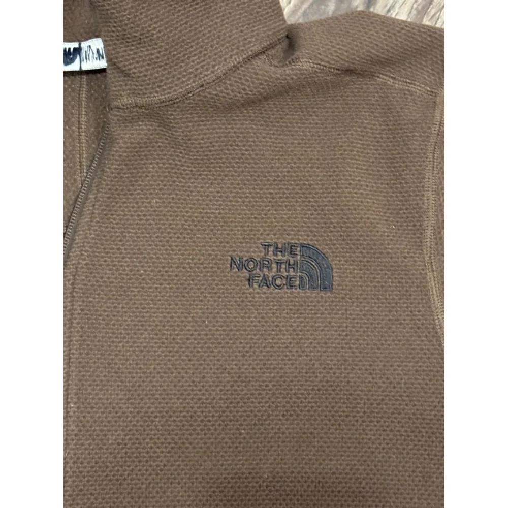 THE NORTH FACE TECH GLACIER 1/4-ZIP FLEECE MEN'S Sz M Coffee Bean Brown​​​​ - Picture 8 of 8